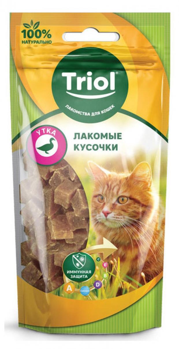 

Лакомство для кошек Triol лакомые кусочки утки, 40 г
