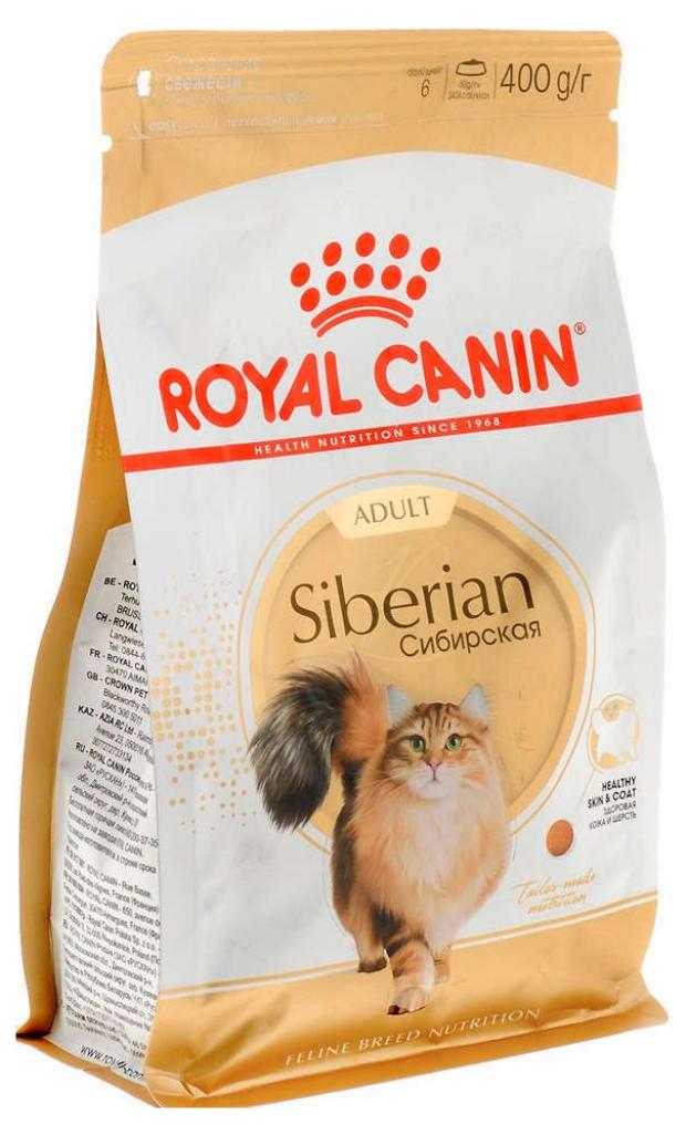 

Сухой корм для взрослых сибирских кошек Royal Canin Siberian Adult, 400 г