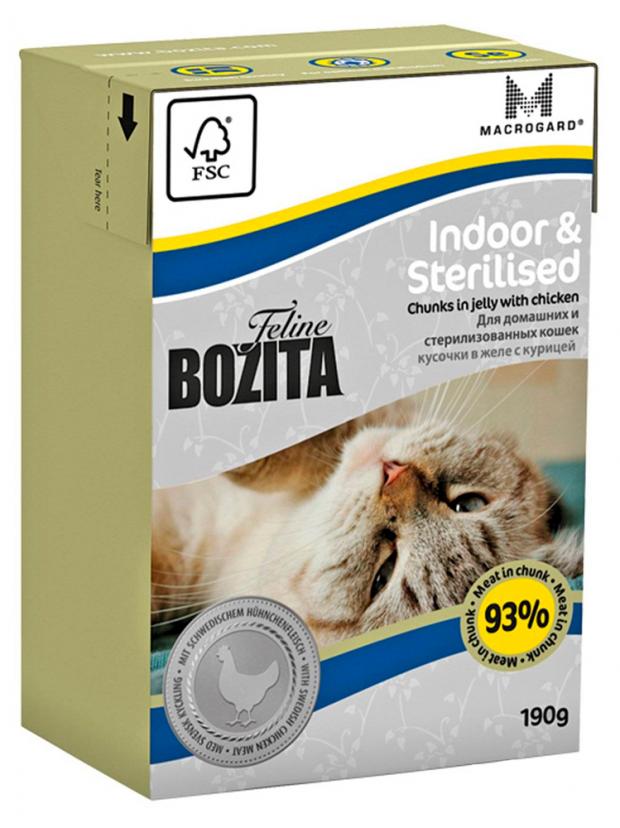 

Консервы для стерилизованных кошек BOZITA Кусочки в желе с курицей, 190 г