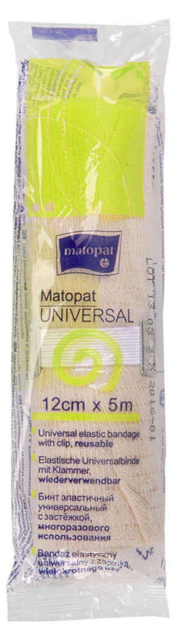 

Бинт эластичный Matopat Universal с застежкой 12 см х 5 м, 1 шт