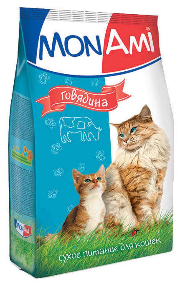 

Сухой корм для кошек Mon Ami говядина, 400 г