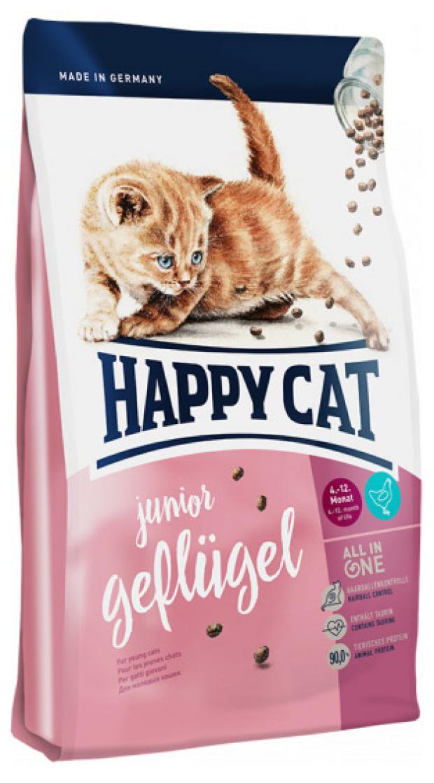 

Сухой корм для котят Happy Cat Юниор с птицей, 300 г