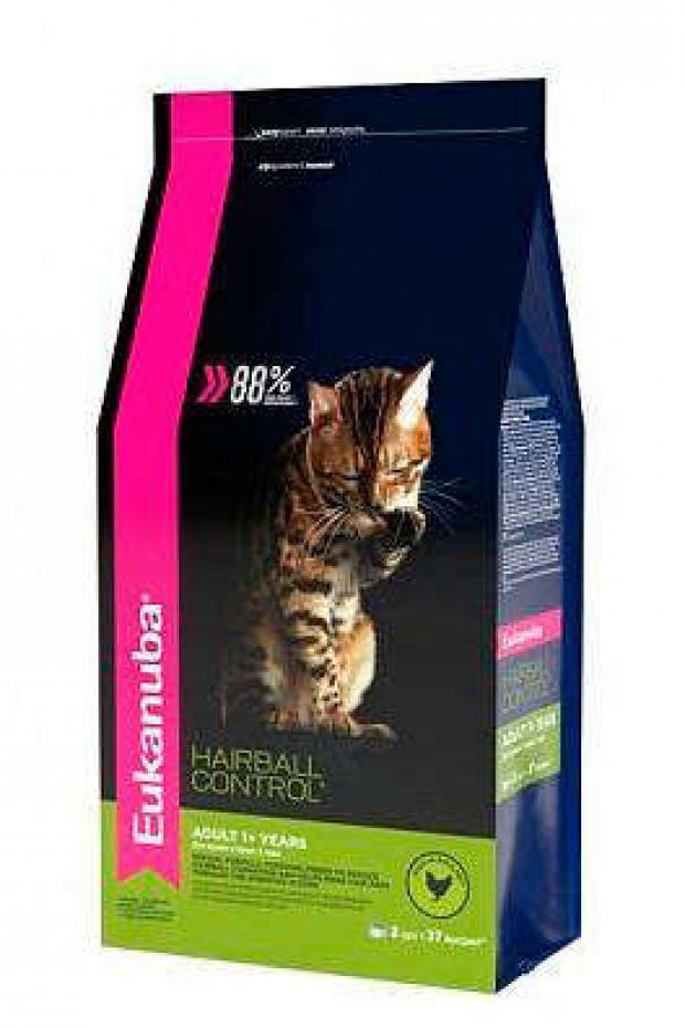 

Сухой корм для кошек Eukanuba для выведения комков шерсти, 2 кг