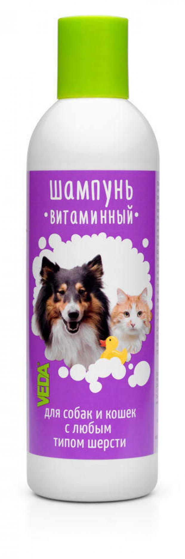 

Шампунь для собак и кошек VEDA витаминный, 220 мл