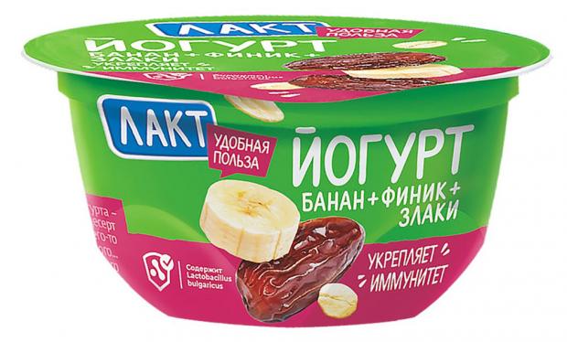 

Йогурт «Лакт» Банан-Финик-Злаки 8,4%, 130 г