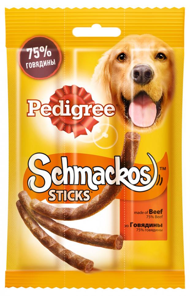 

Лакомство для собак Pedigree Schmacko мясные палочки с говядиной, 33 г