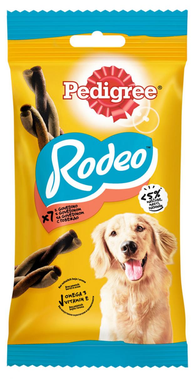 

Лакомство для взрослых собак Pedigree Rodeo с говядиной, 123 г
