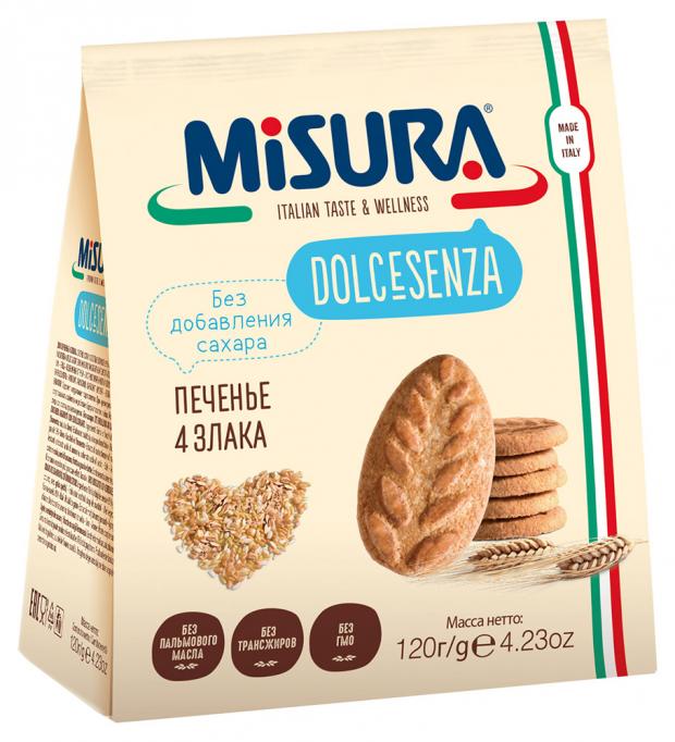

Печенье Misura DOLCESENZA 4 злака, 120 г