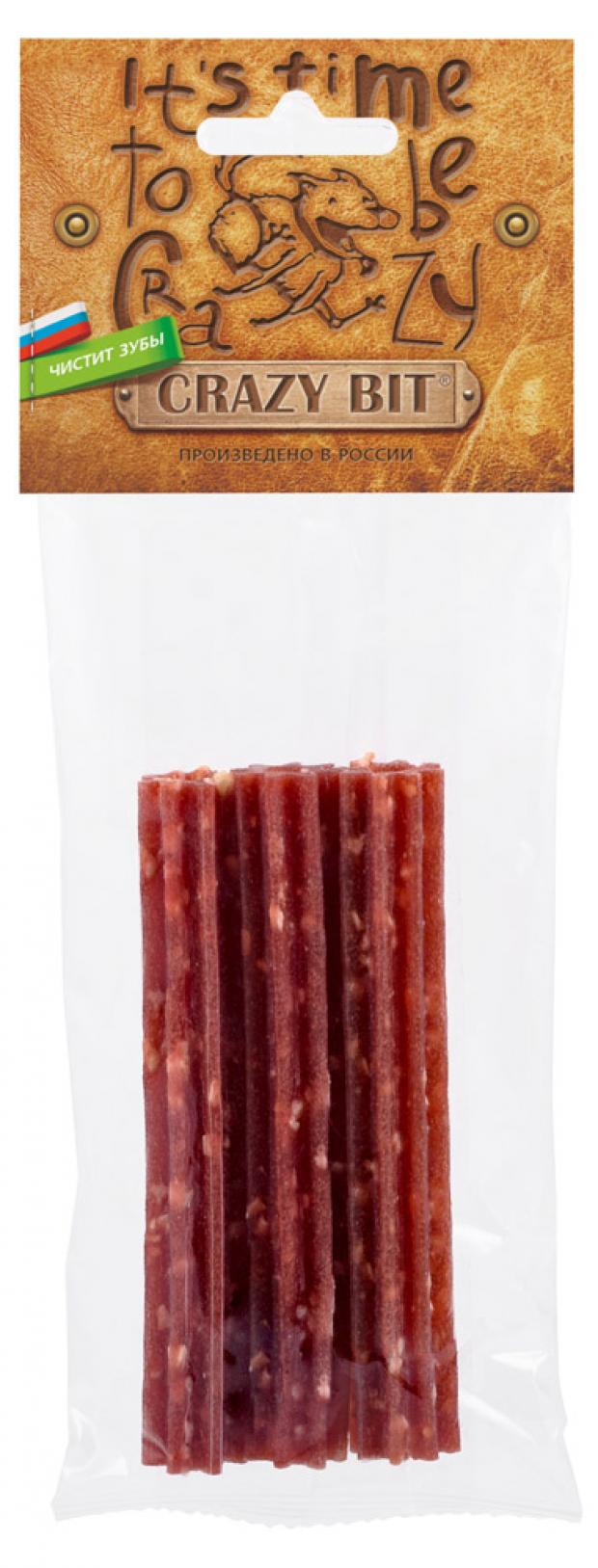 Лакомство для собак CRAZY BIT мясные трубочки с уткой, 60 г