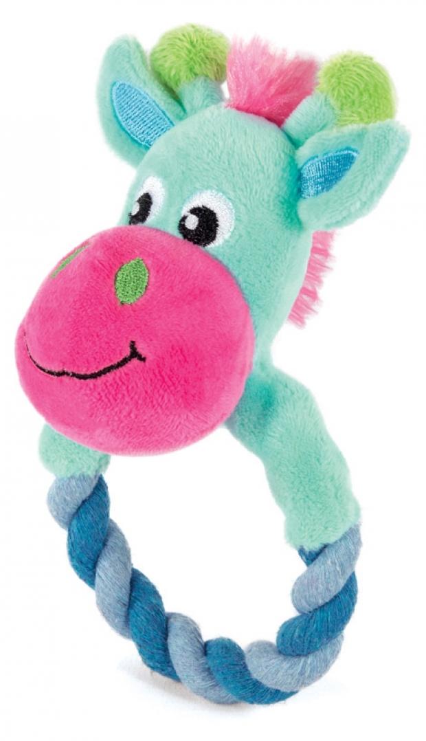 Игрушка мягкая для щенков Triol Puppy Жираф с кольцом 17 см 243₽