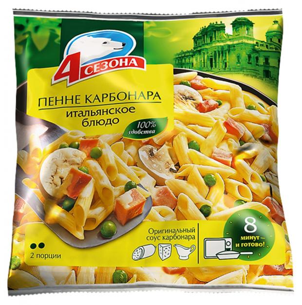 Паста 4 Сезона Пенне Карбонара 2 порции 600 г 237₽