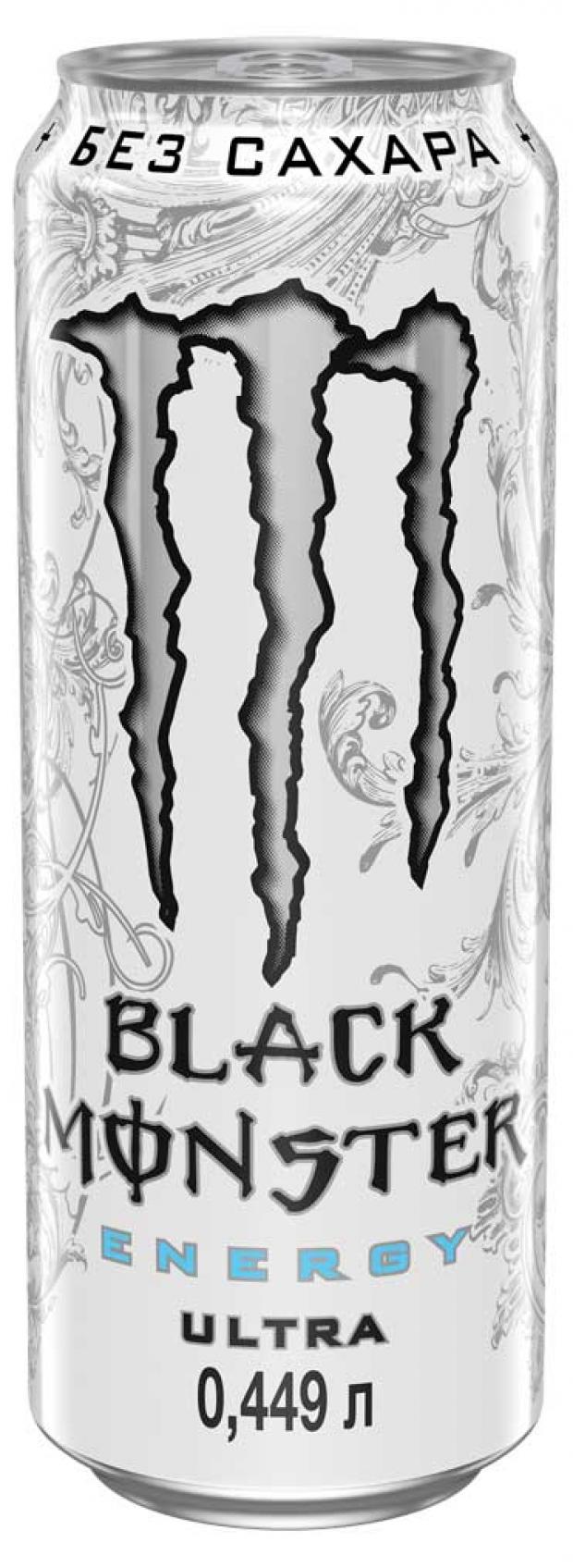 Напиток энергетический Black Monster Energy Ultra, 449 мл