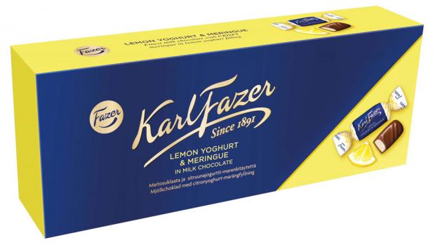 

Шоколадные конфеты Karl Fazer из молочного шоколада с безе и йогуртовой начинкой со вкусом лимона, 270 г