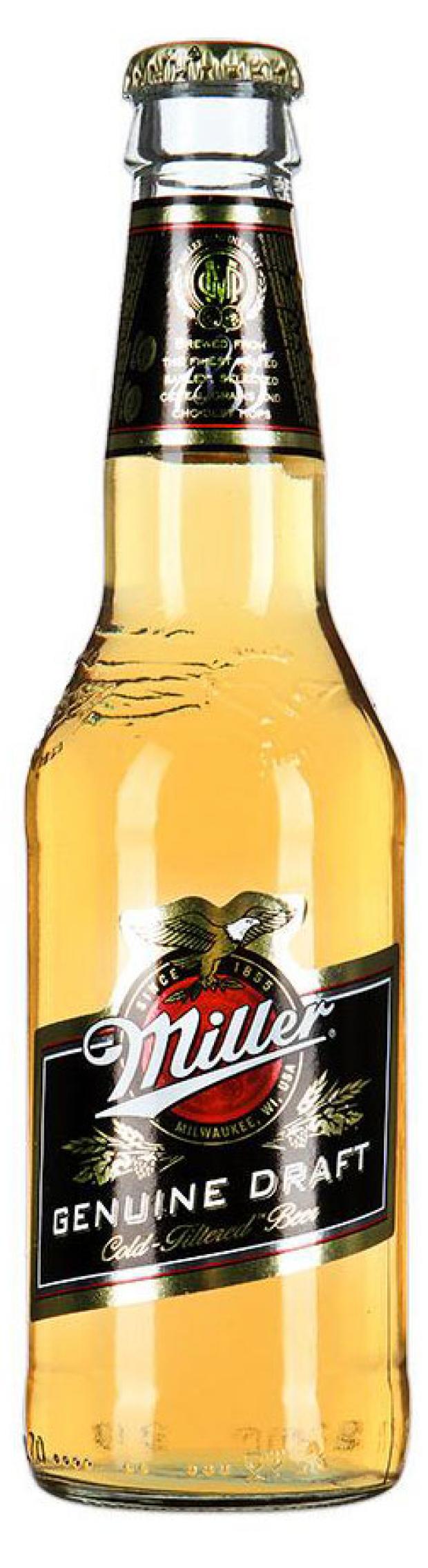 

Пивной напиток Miller Genuine draft светлый фильтрованный 4,7%, 330 мл