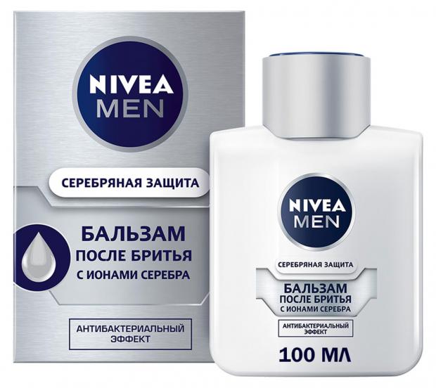 Бальзам после бритья Nivea Men Серебряная защита с ионами серебра и антибактериальным эффектом, 100 мл