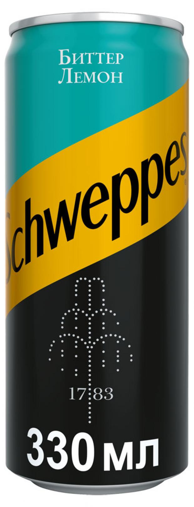 

Напиток газированный Schweppes Биттер лемон, 0,33 л