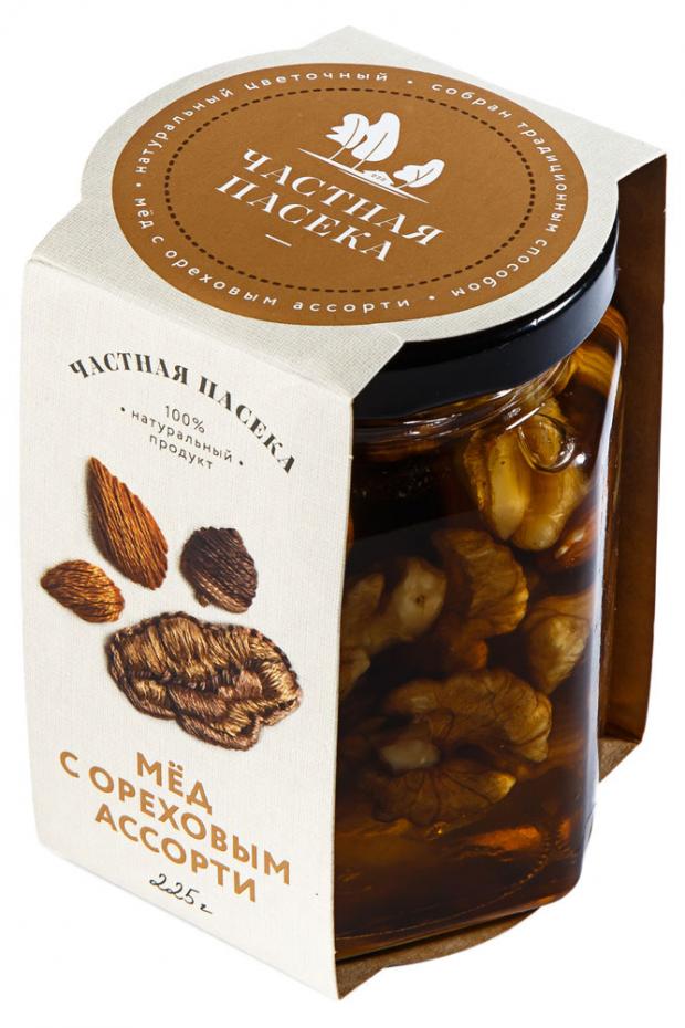 Мёд «Частная Пасека» с ореховым ассорти, 225 г