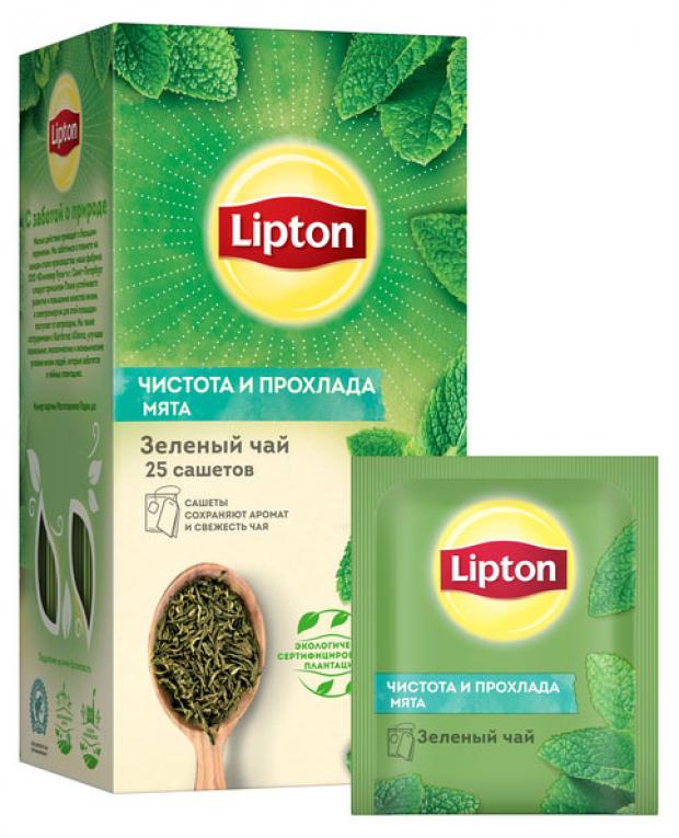 

Чай зеленый Lipton Чистота и Прохлада Мята, 35 г