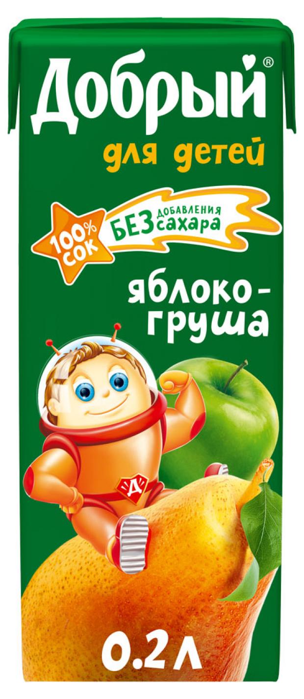 Сок Добрый для детей Яблоко-Груша 02 л 28₽