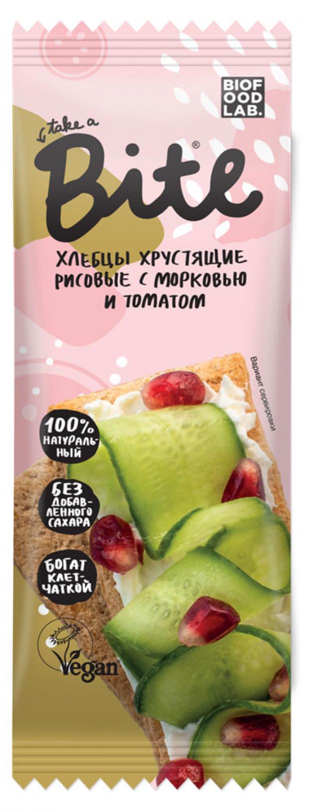 

Хлебцы рисовые Take a Bite с морковью и томатом, 30 г