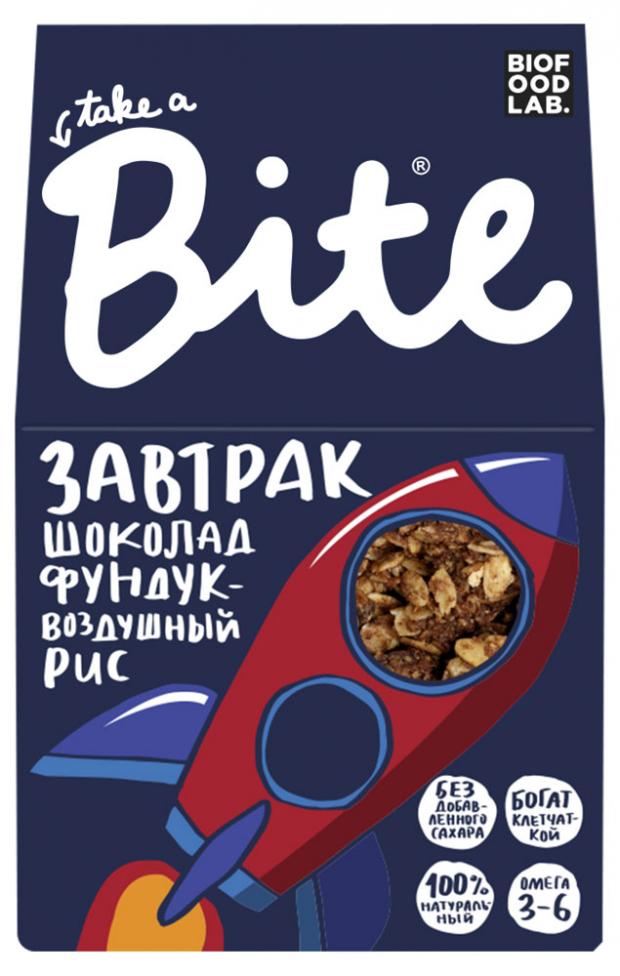

Готовый сухой завтрак гранола Take a Bite Шоколад-фундук-воздушный рис, 270 г
