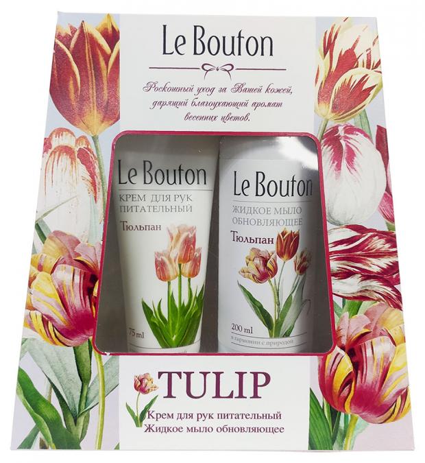 Подарочный набор Крем для рук Le Bouton питательный 75 мл Мыло жидкое Le Bouton обновляющее 200 мл 213₽