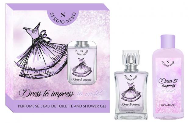 

Подарочный набор Туалетная вода Sergio Nero Dress to impress in violet, 50 мл + Гель для душа Sergio Nero, 150 мл