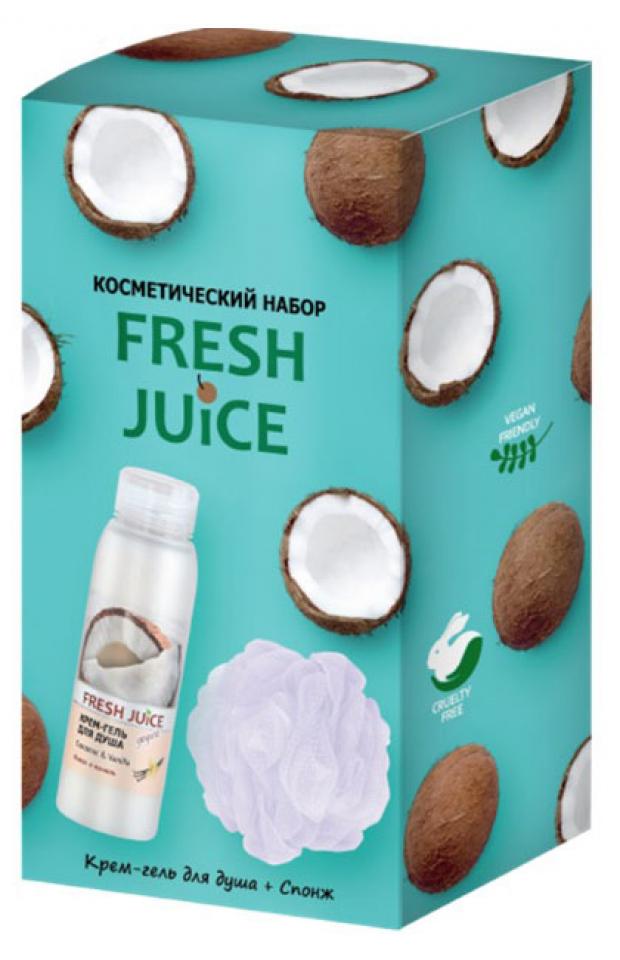 Подарочный набор Крем-гель для душа Fresh Juice Fancy dream, 300 мл + Спонж