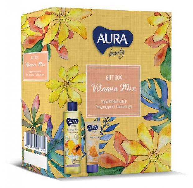 

Подарочный набор Гель для душа Aura Beauty Vitamin Mix Манго и папайя, 250 мл + Крем для рук Aura Beauty Vitamin Mix Питательный, 75 мл