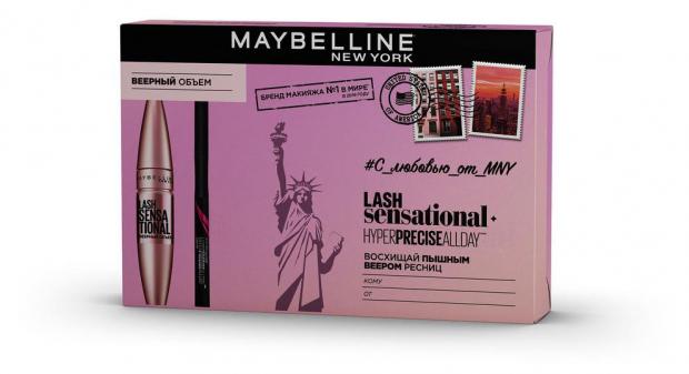 

Подарочный набор Тушь для ресниц Maybelline New York Lash Sensational + лайнер для глаз Maybelline New York Hyper Precise жидкий