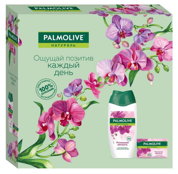 фото Подарочный набор гель для душа palmolive натурэль роскошная мягкость, 250 мл + мыло туалетное palmolive роскошная мягкость, 90 г