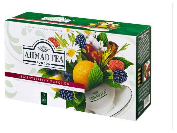Чайный набор Ahmad Tea HealthyTasty collection 60 пакетиков 100 г 191₽
