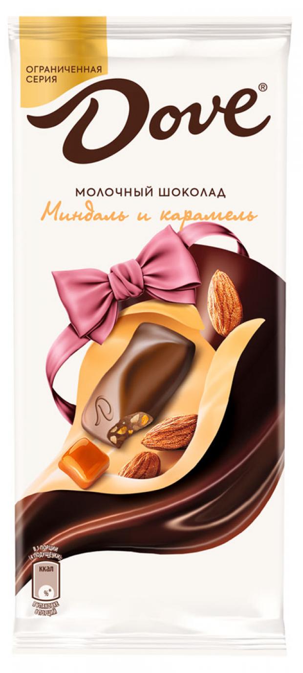 Шоколад молочный Dove Миндаль и карамель, 90 г