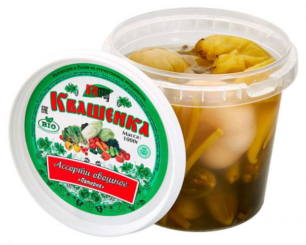 

Ассорти «Квашенка» овощное пятерка, 1 кг