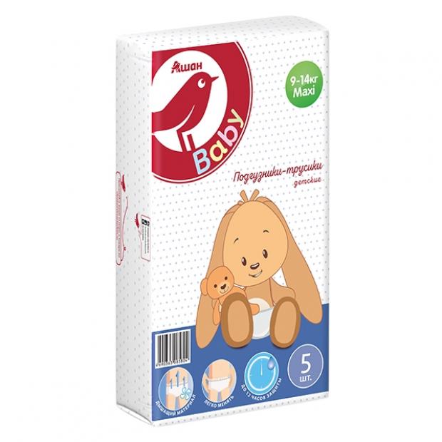 

Подгузники-трусики Auchan Красная Птица maxi 5 размер 12-18 кг, 5 шт