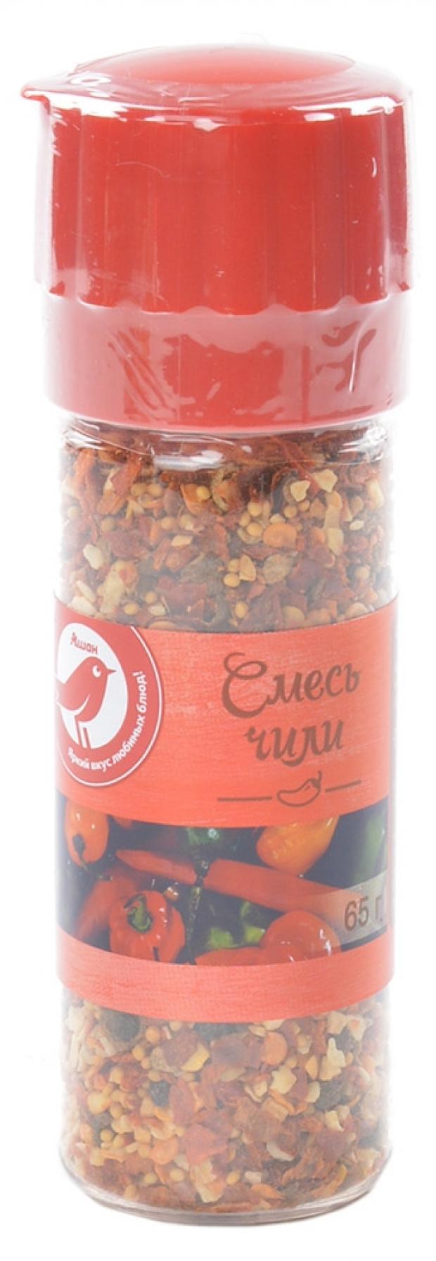 Смесь пряностей АШАН острый чили-микс 65 г 100₽