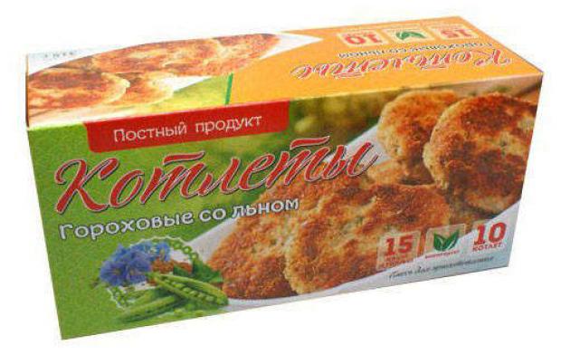 Котлеты веганские Постный продукт гороховые 315 г 73₽