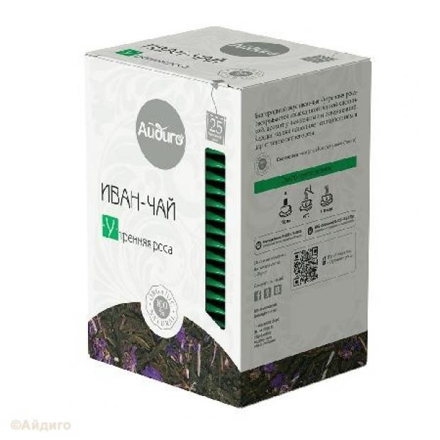 

Чай травяной «Айдиго» Утренняя роса иван-чай в пакетиках, 25х2 г