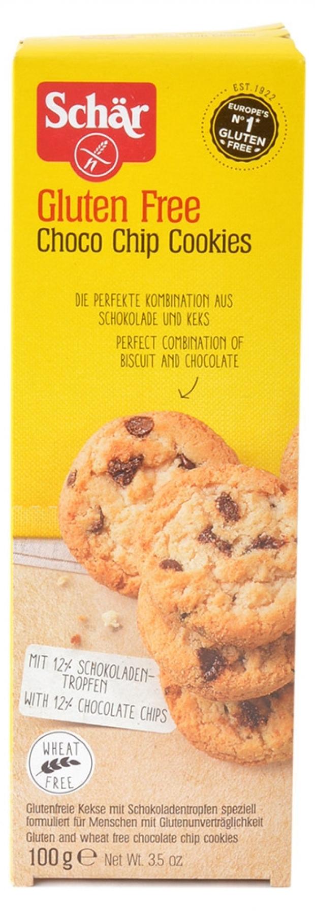 Печенье Schar Choco Chip Cookie с кусочками шоколада 100 г 244₽