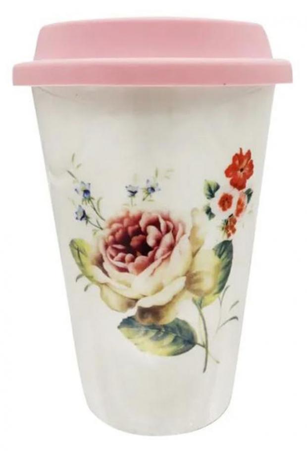 Кружка с крышкой фарфоровая 370 мл 165₽