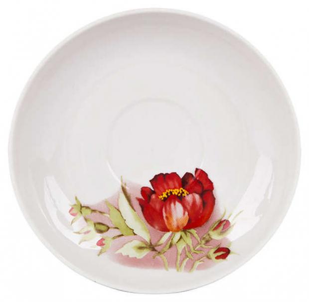 Блюдце чайное Дулевский фарфор Альпийские цветы 14 см 49₽