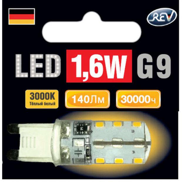 

Лампа светодиодная Rev LED G9 1,6Вт 3000К