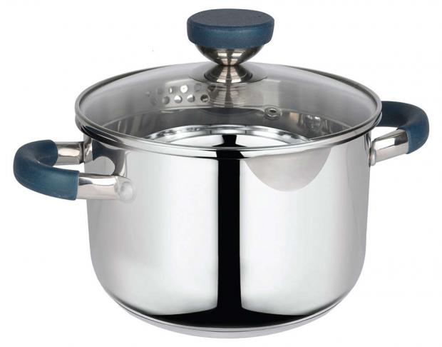 Кастрюля с крышкой Hitt Lenz стальная для индукционных плит 3 л 1402₽