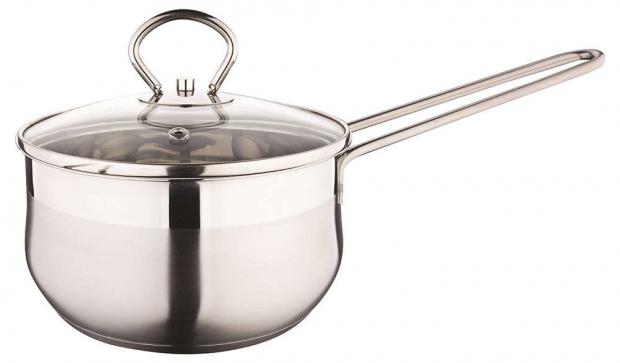 Ковш с крышкой Hitt Flammkuchen стальной для индукционных плит 19 л 867₽