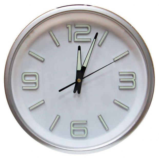 Часы настенные Arte Nuevo со светящимися цифрами и стрелками 30 см 697₽