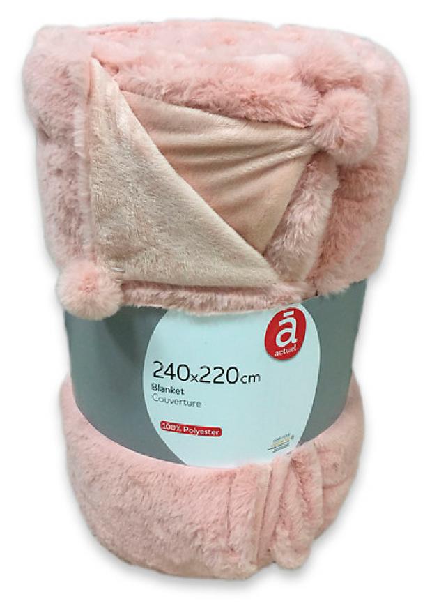 

Плед Actuel искусственный мех розовый, 220х240 см