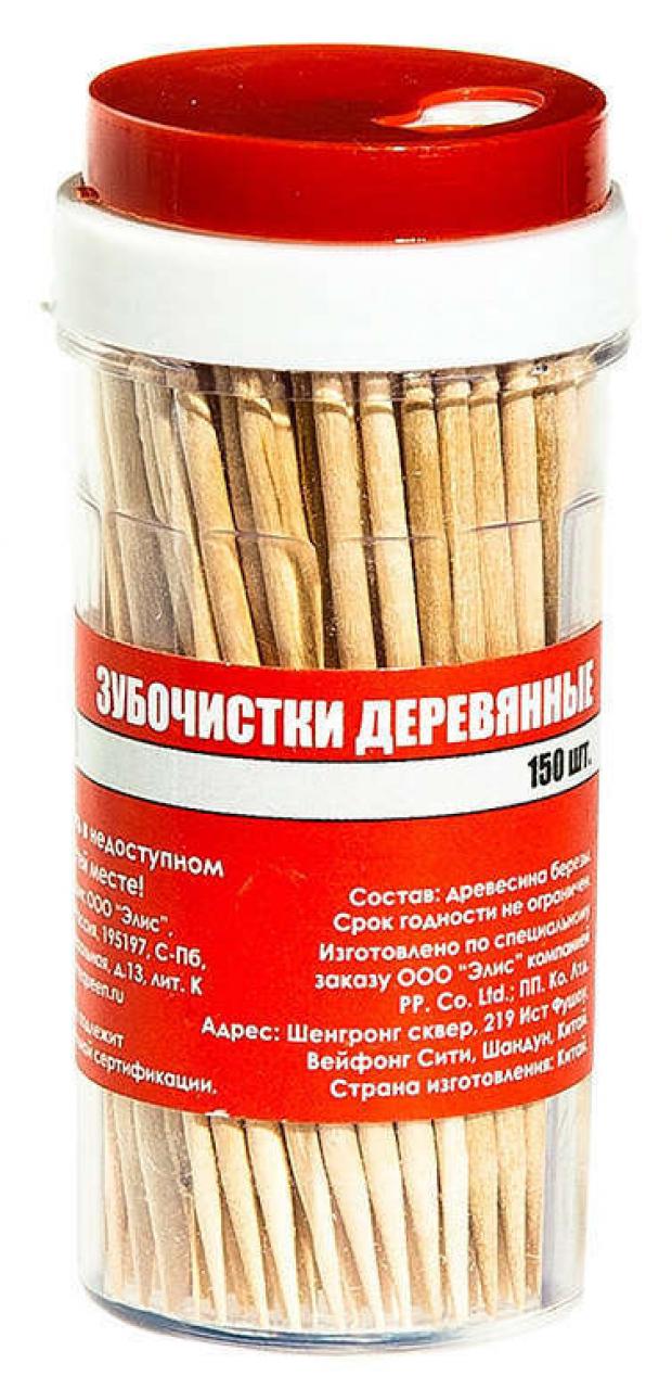 Зубочистки в баночке Home Queen деревянные 150 шт 25₽