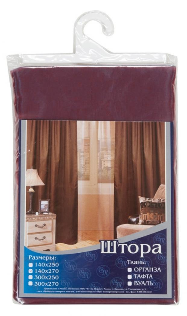 

Штора Guten Morgen коричневая, 140х270 см