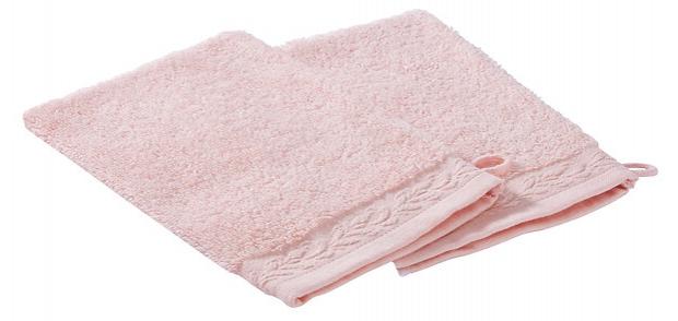 

Набор варежек-мочалок Actuel хлопок розовые, 2 шт, 15х21 см