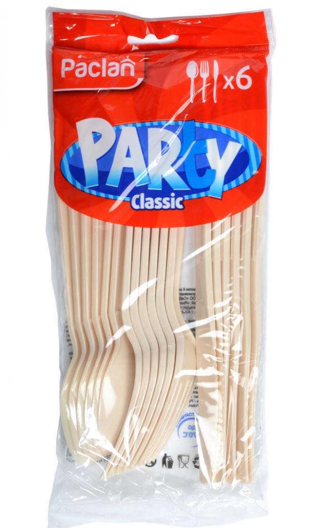 

Набор столовых приборов Paclan Party Classic одноразовые, 18 шт